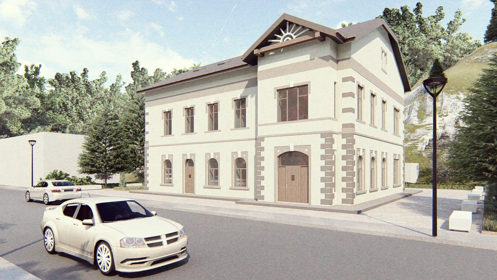 PRIMĂRIA CU SOARE PRINTRE MUNȚI