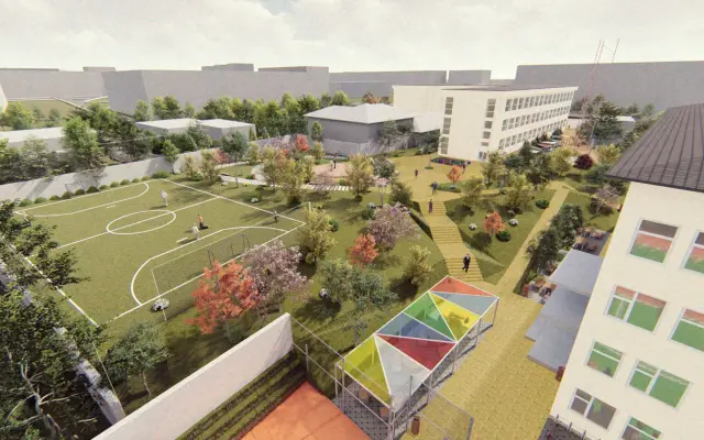 REMODELAREA CURȚII COLEGIULUI   LICEULUI ECONOMIC ION GHICA